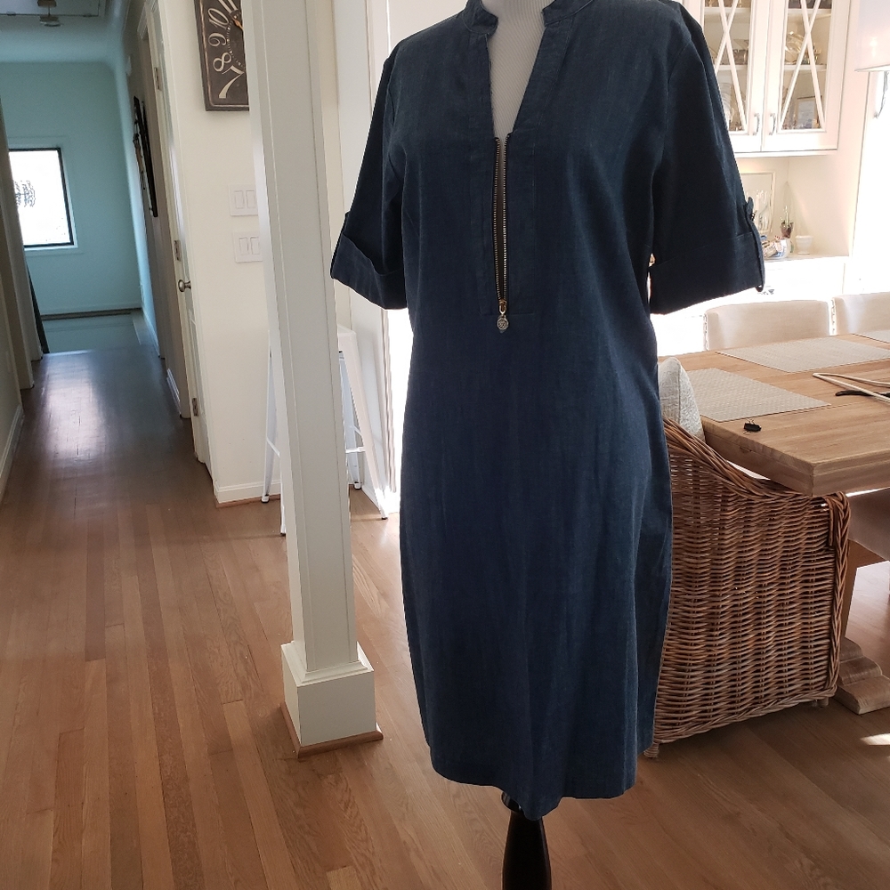 Lightweight Denim Shift Dress